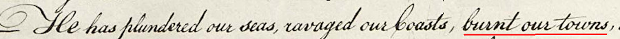 Thomas Jefferson, when drafting the Declaration of Independence in Philadelphia, may have believed initial reports that the British were responsible for torching Norfolk