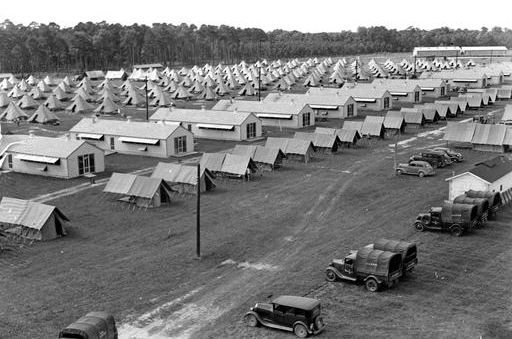 200 tents housed the 116th Infantry Regiment during training at Camp Pendleton in 1938