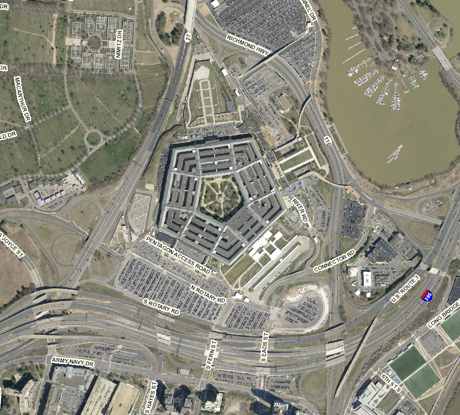 the Pentagon and its road network have transformed the neighborhood