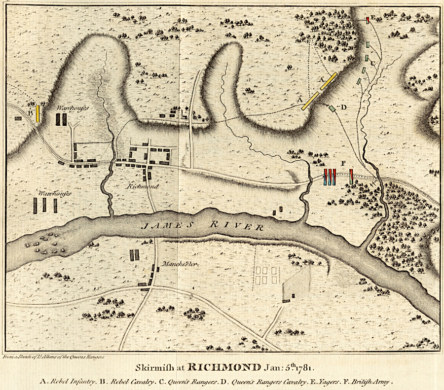British forces under Benedict Arnold reached Richmond in January, 1781