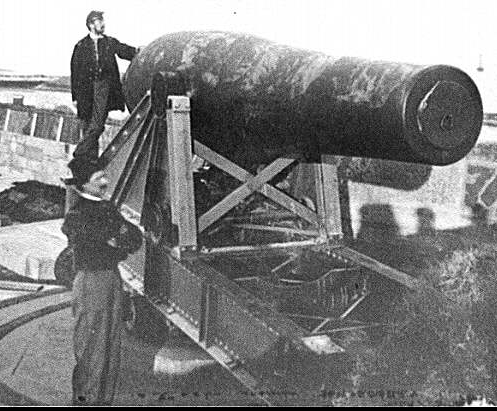 during the Civil War, massive guns at Fort Monroe were intended to block Confederate ships from using Hampton Roads