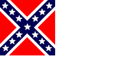 second National Flag of the Confederacy, the Stainless Banner (with a confusing white section that resembled a surrender flag)