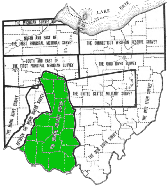 the Virginia Military District in Ohio was located between the Scioto and Little Miami rivers