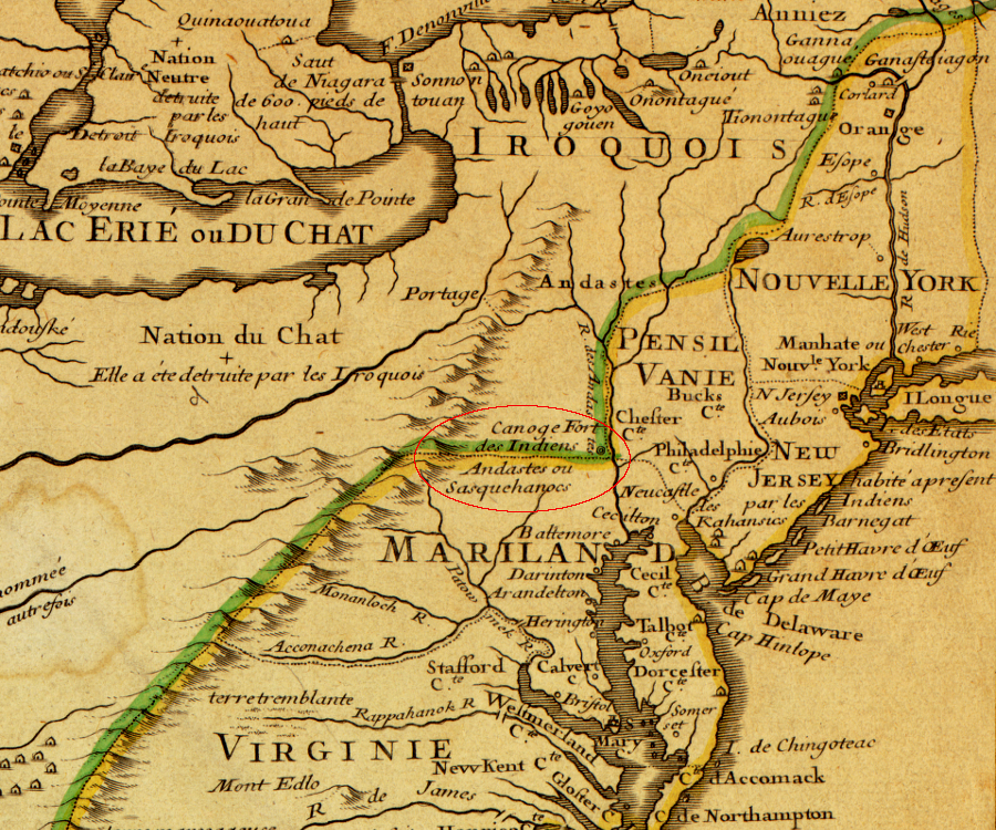 when the English colonists first arrived, the Susquehannock were contesting with the Iroquois for control over the Susquehanna River valley and expanding their territory south to the Potomac River