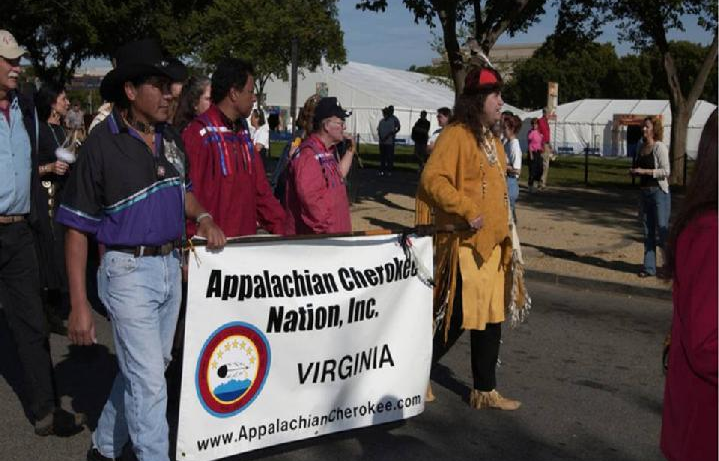 the Appalachian Cherokee Nation marched in 2004 at the opening of the National Museum of the American Indian in Washington, DC, but the three Federally-recognized Cherokee tribes oppose giving it official recognition
