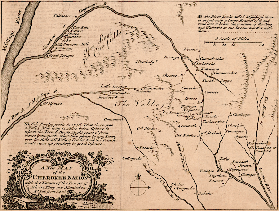 Cherokee towns were located primarily in what is now South Carolina, North Carolina and Tennessee