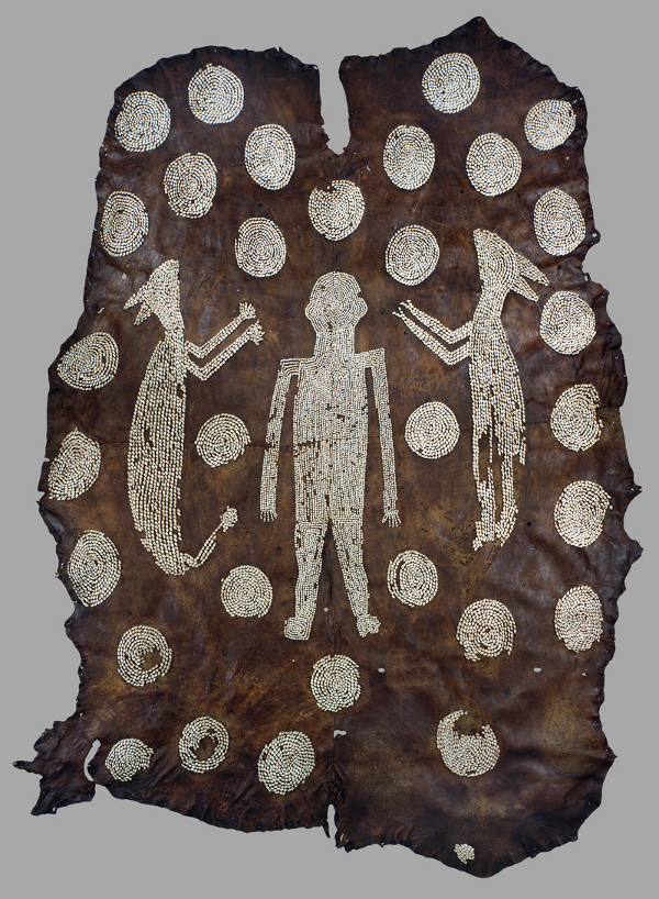 four decorated deerskins may have been a ceremonial cloak for Powhatan