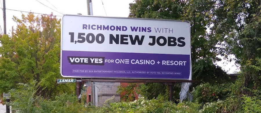 after selection by Richmond officials, Urban One/Peninsula Pacific Entertainment pressed for public approval of casino gambling in the 2021 referendum