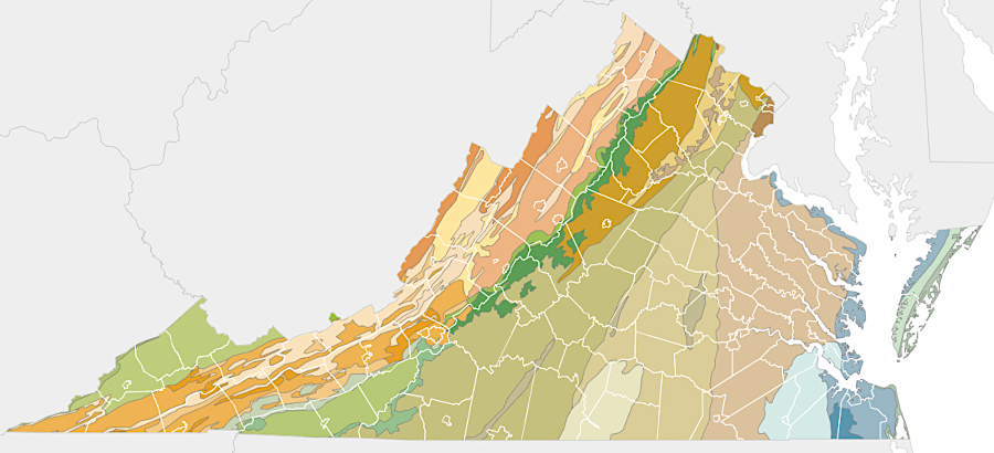 by one classification system, there are 27 ecoregions in Virginia