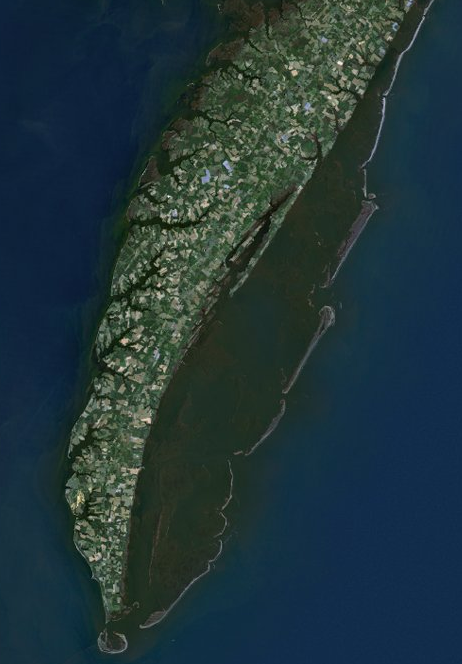 estuarine wetlands on eastern side of Eastern Shore