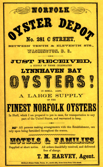 after the Civil War, Virginia's primary customers for oysters were in northern cities