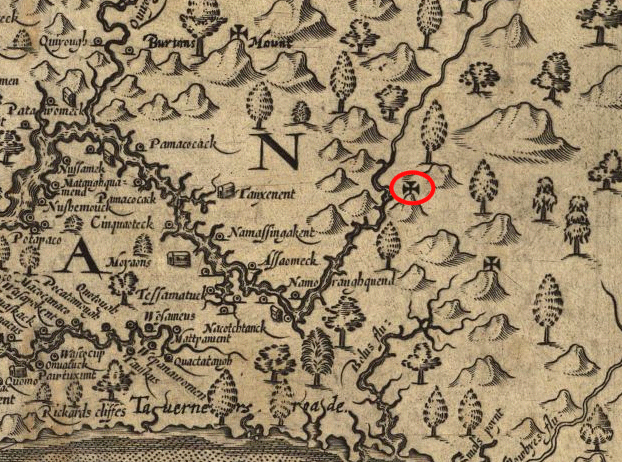 John Smith's 1608 map of NOVA