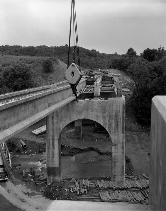 constructing the Blue Ridge Parkway south of Roanoke in June, 1959