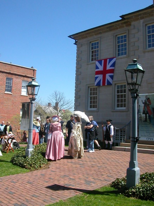 Carlyle House in Alexandria, commemorating 250th anniversary in 2005 of General Braddock's conference with colonial governors in 1755