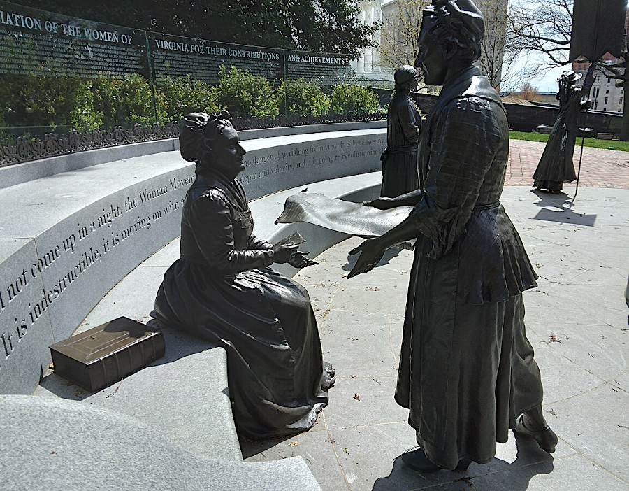 a statue in the Virginia Women’s Monument on Capitol Square in Richomnd also honors Martha Washington