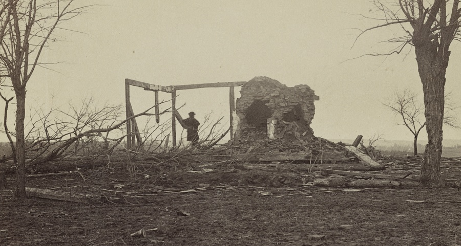 Judith Henry's house was destroyed in the First Manassas battle (July, 1861)
