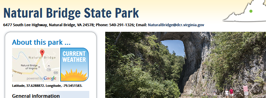 Natural Bridge became a state park in 2016