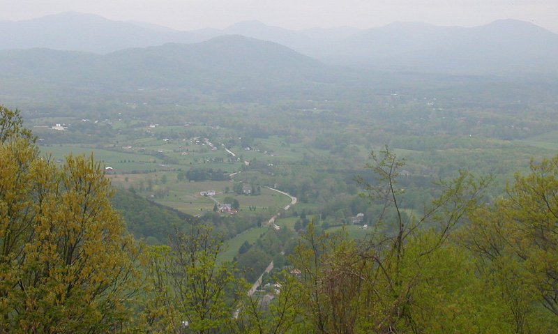 Rockfish Valley - view from scenic overlook on Afton Mountain