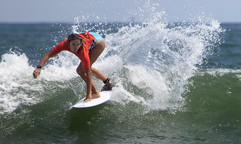 Atlantic Ocean waves at Virginia Beach are high enough for the annual East Coast Surfing Championships