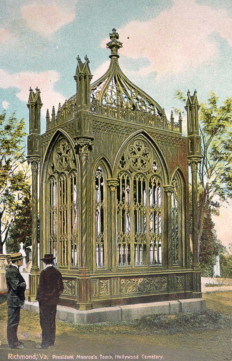 President Monroe's body was moved from his original grave in New York City to Hollywood Cemetery in Richmond