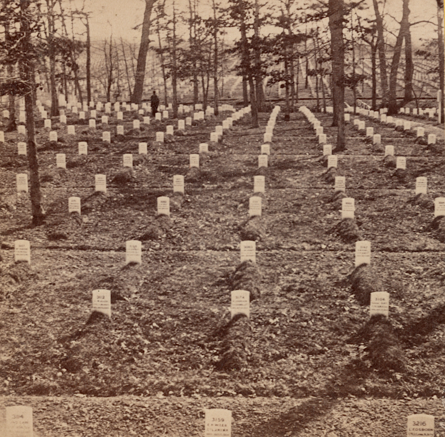 long rows of graves at Arlington National Cemetery were fresh in 1867