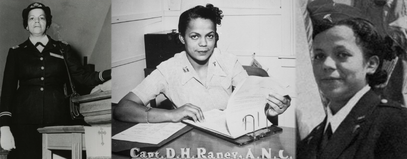 Della Hayden Raney Jackson, who achieved the highest rank of any African American nurse in World War II, is buried at Arlington National Cemetery