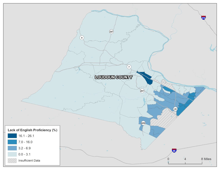 Lack of English Proficiency in Loudoun County, 2009-2013