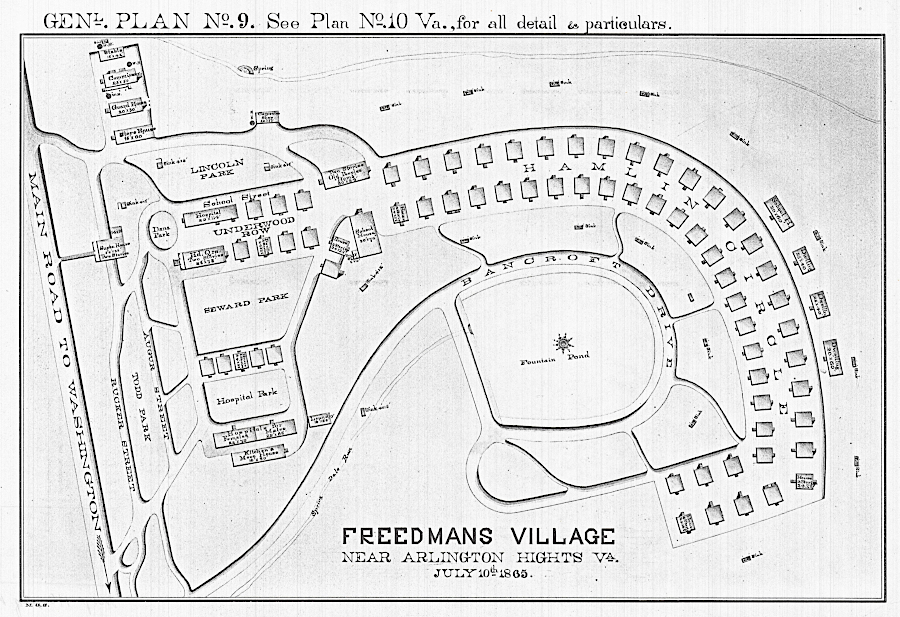 Freedman's Village developed on the grounds of the Arlington mansion