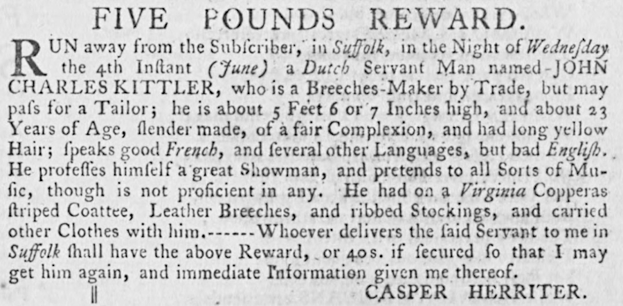 not all indentured servants were willing to complete their term of service