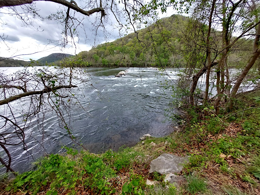 many Radford and Viginia Tech students enjoy inner tube trips across McCoy Falls on the New River