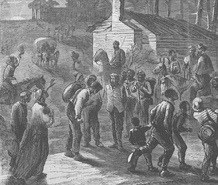 as in the Revolutionary War, enslaved people joined the invading army in the Civil War to escape to freedom
