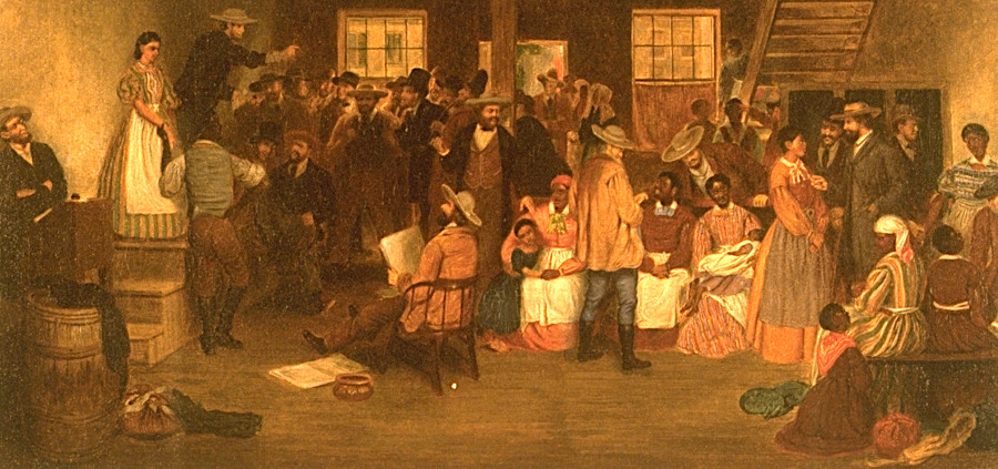 even during the Civil War, there were slave auctions in Richmond