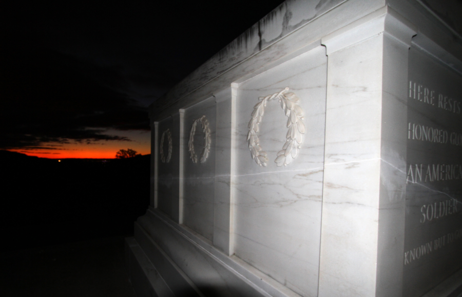 the crack in the marble of the Tomb of the Unknowns had been repaired prior to 2011