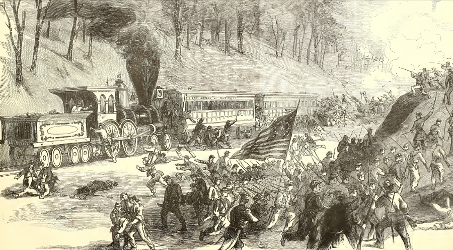 a month before the First Battle of Manassas, Confederates ambushed an Alexandria, Loudon and Hampshire Railroad train loaded with Federal soldiers at Vienna