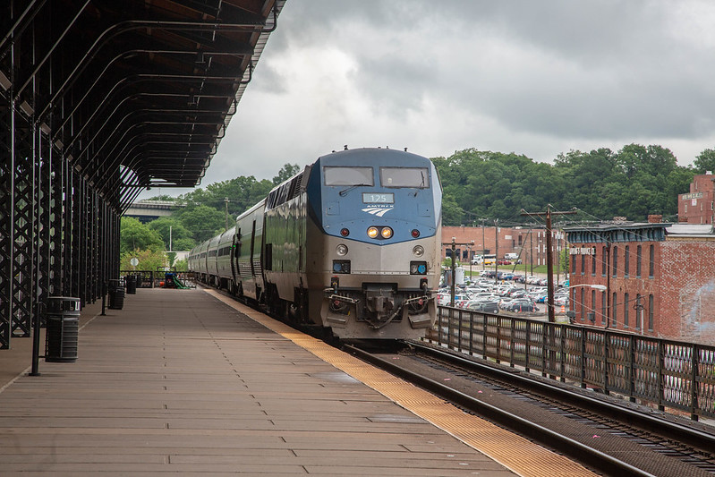 Amtrak at Main Street Station in Richmond, headed for Newport News