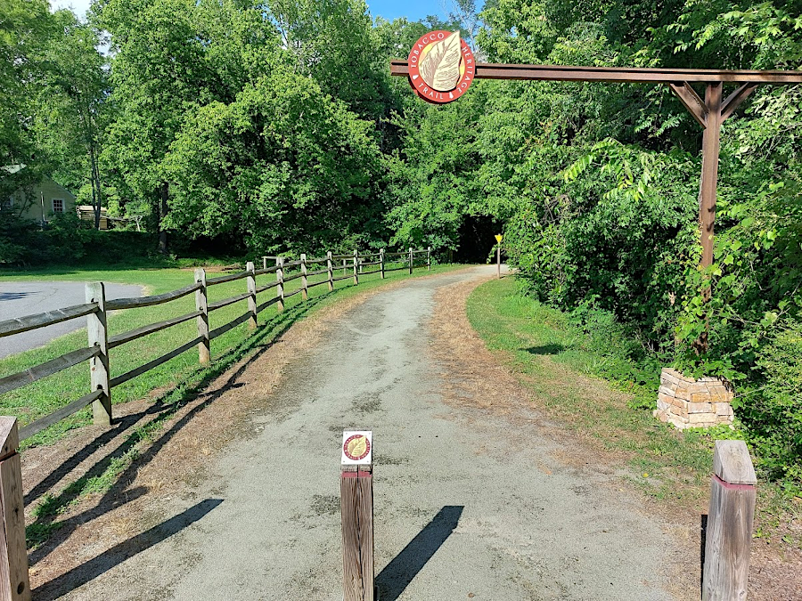 the old Norfolk, Franklin & Danville Railway at High Street in La Crosse is now part of the Tobacco Heritage Trail