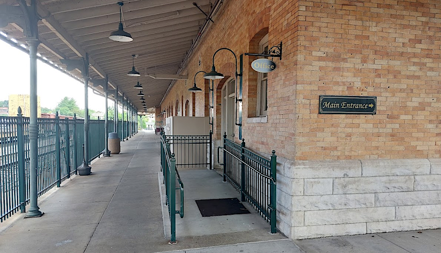 the train station in Bristol was used just as an event center in 2023, but had plenty of space for servicing Amtrak customers