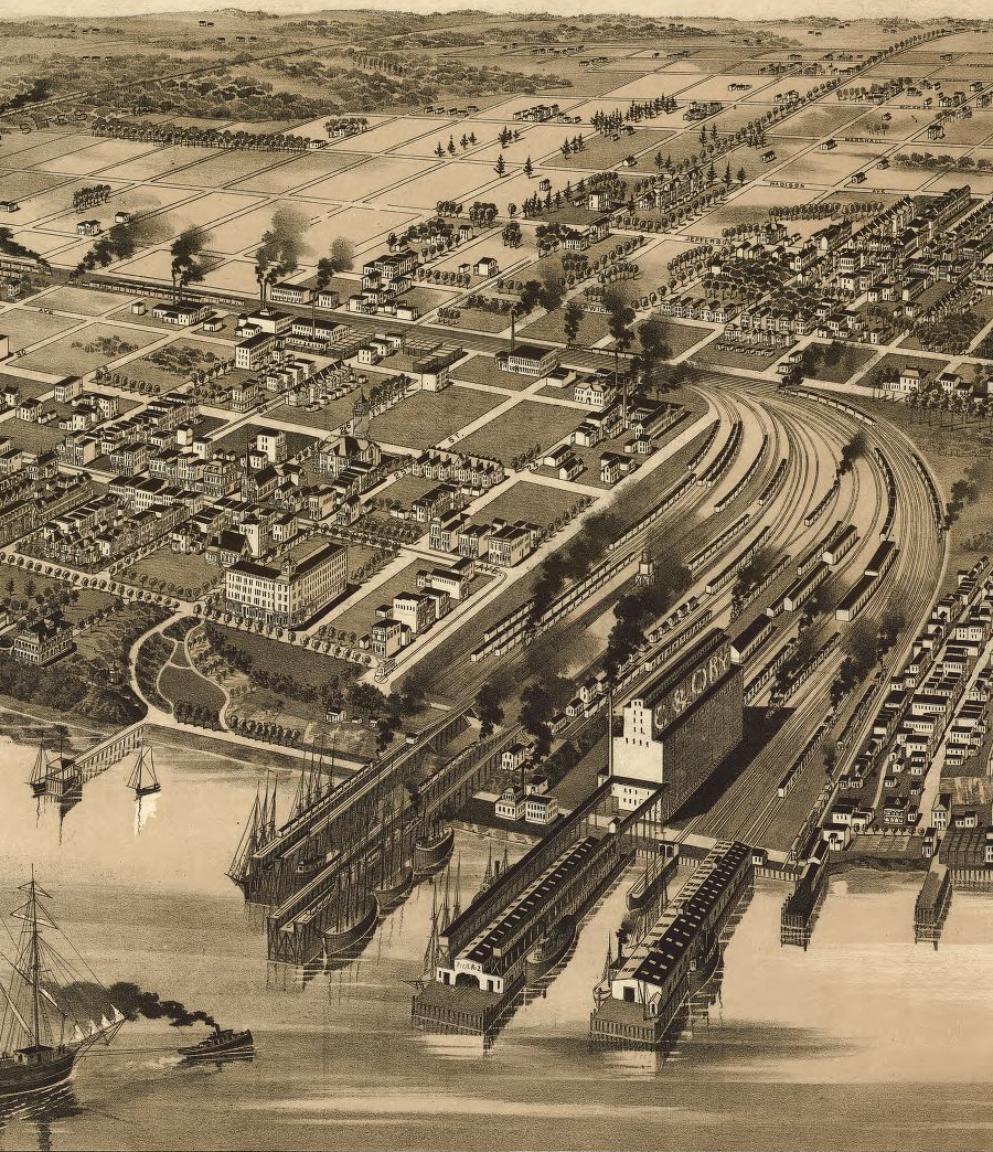 the Chesapeake and Ohio Railroad built coal export docks in Warwick County, creating the town (later city) of Newport News