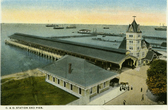 the railroad's passenger station at the pier, built in 1892, was replaced in 1940