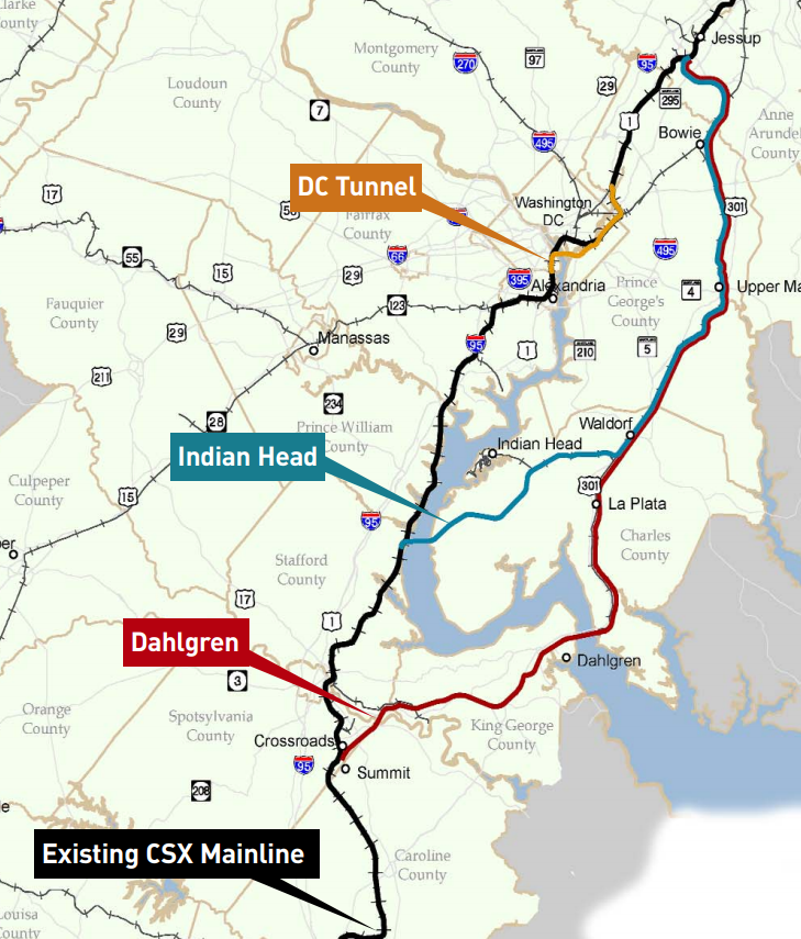 after 9/11, there were proposals to build a bypass for CSX freight trains to keep them out of the District of Columbia