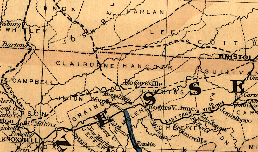 in 1874, there were multiple proposals for railroads near Cumberland Gap