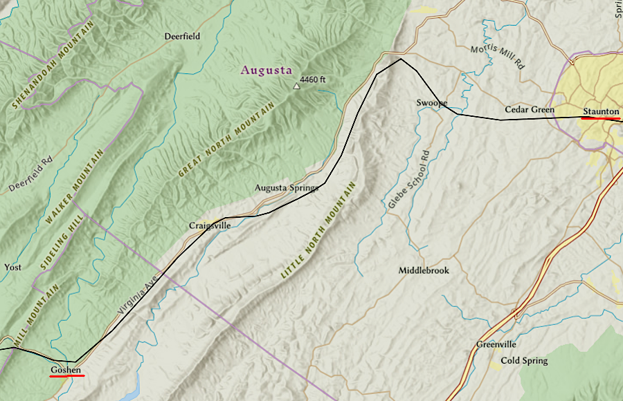 Alleghany Special trips of the Virginia Scenic Railway traveled between Staunton and Goshen