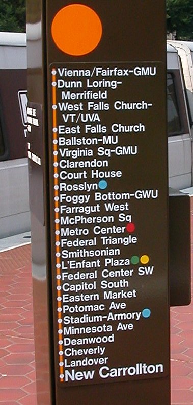 Metro sign at Vienna Station