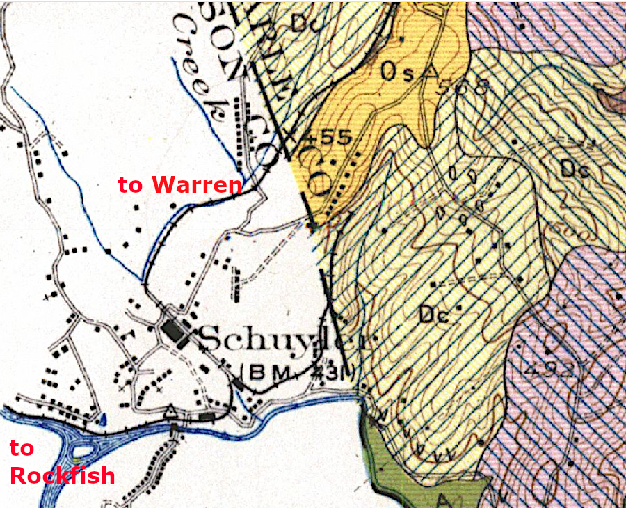 the Nelson & Albemarle Railway could ship to Rockfish depot on the Southern Railway or the Warren depot on the Chesapeake and Ohio (C&O) Railroad