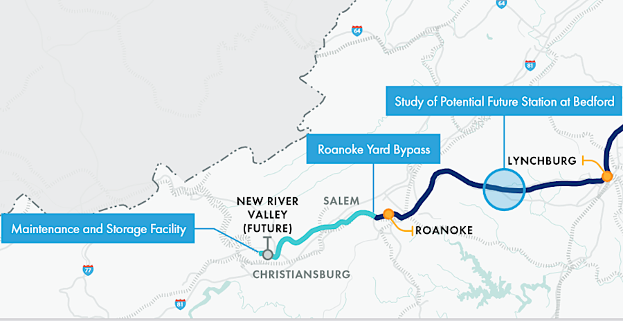 the 2022 State Rail Plan did not include the additional $535 million required to extend passenger rail service from th New River Vally to Bristol