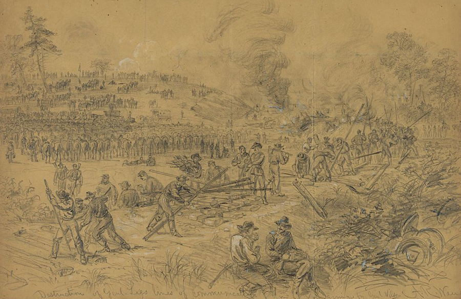 Union cavalry destroyed tracks leading into Petersburg in 1864