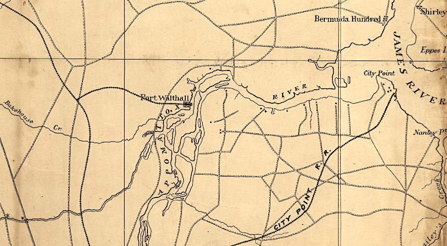 Port Walthall was located at a deeper part of the Appomattox River than Petersburg