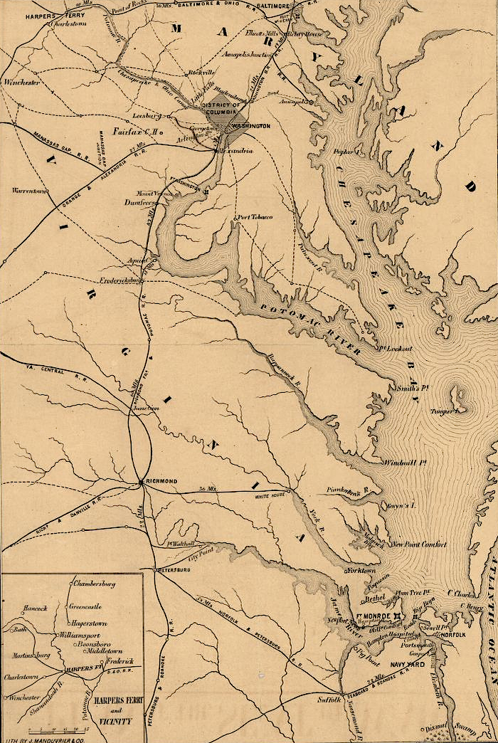 railroads in Virginia, 1861