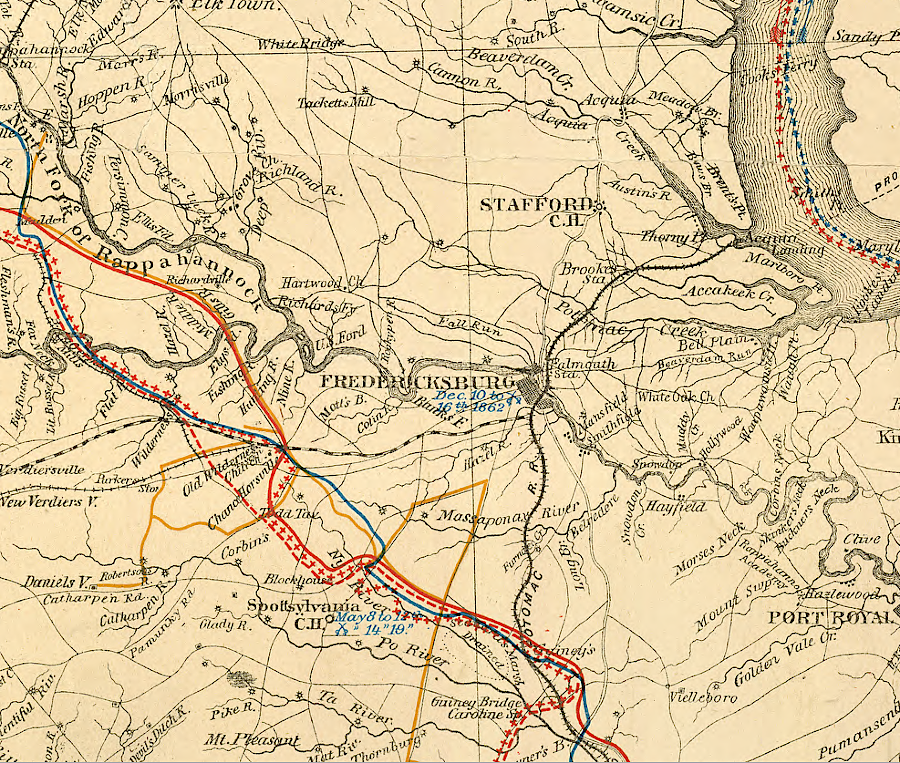 during the Civil War, the Richmond, Fredericksburg and Potomac Railroad ended at Aquia Landing on the Potomac River