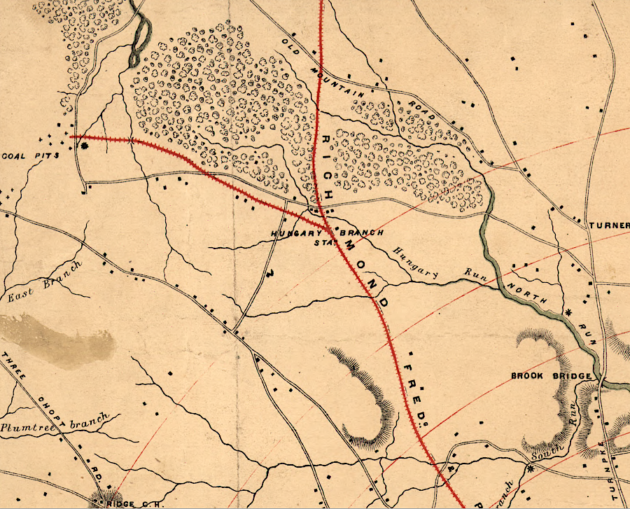 the Richmond, Fredericksburg and Potomac Railroad carried coal from Henrico County